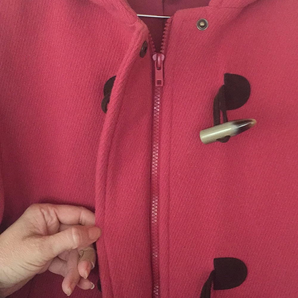 Nwot Talbots Toggle Button, Mauve Wool Blend Coat - image 8